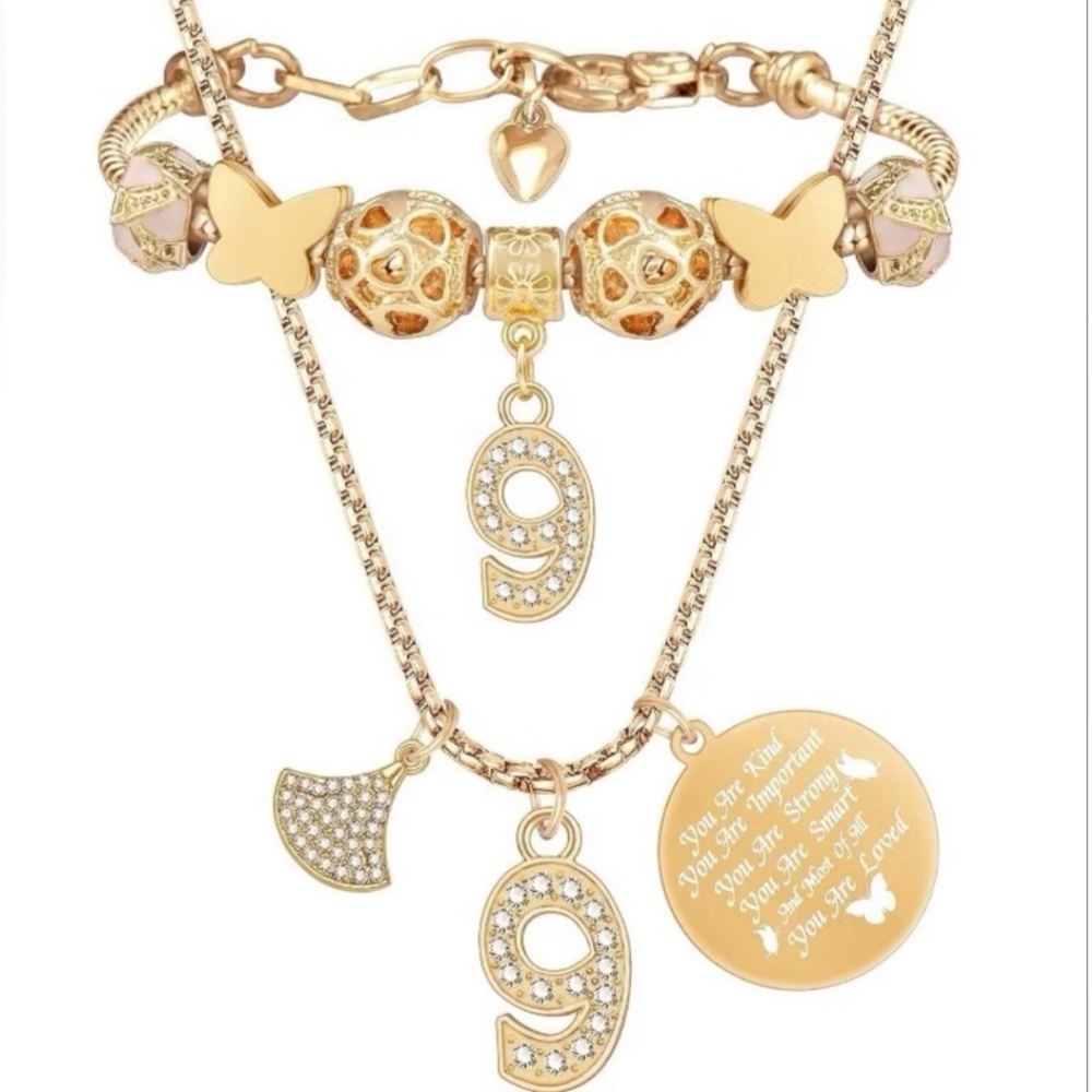 9th Birthday Necklace/Bracelet